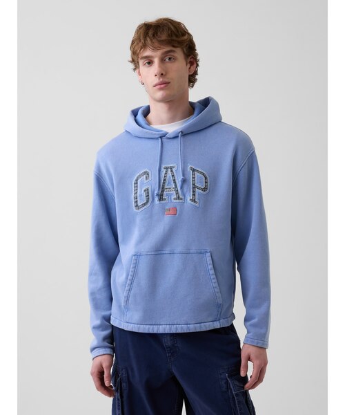 ボア オーバーサイズ ハーフジップ GAPロゴプルオーバー｜ギャップの