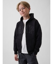 リラックスフィット GAPロゴ ジップアップパーカー (キッズ)