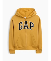 リラックスフィット GAPロゴ ジップアップパーカー (キッズ)