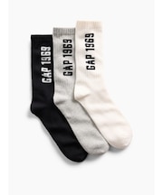 GAP1969ロゴ クルーソックス 3足セット