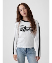 オーバーサイズ GAP Athleticロゴ Tシャツ (キッズ)