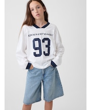 オーバーサイズ アスレチック ジャージーTシャツ (キッズ)