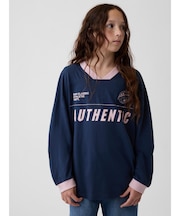 オーバーサイズ アスレチック ジャージーTシャツ (キッズ)