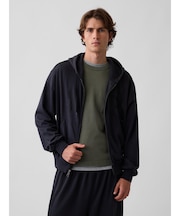 VintageSoft Oversized Gap Logo Zip Hoodie