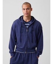 VintageSoft Oversized Gap Logo Zip Hoodie