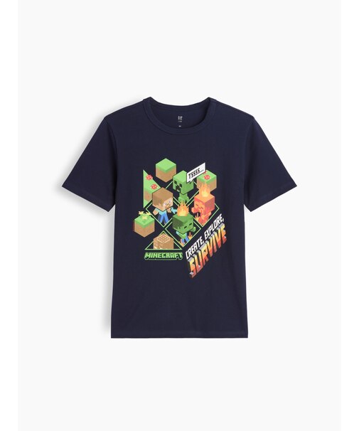 Gapkids マインクラフト グラフィックtシャツ
