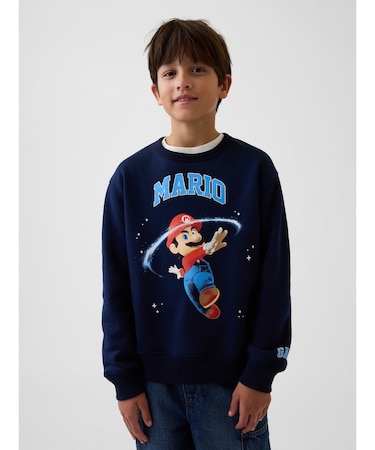 GapKids スーパーマリオ リラックスフィット グラフィックスウェットシャツ