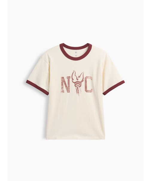 リラックスフィット New York グラフィック リンガーTシャツ (キッズ)