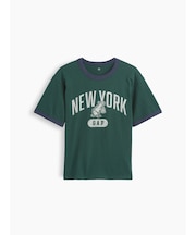 リラックスフィット New York グラフィック リンガーTシャツ (キッズ)
