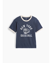 リラックスフィット New York グラフィック リンガーTシャツ (キッズ)