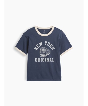 リラックスフィット New York グラフィック リンガーTシャツ (キッズ)