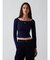 CloseKnit Jersey Gap Logo Off-Shoulder Crop T-Shirt