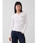 リブ GAPロゴ ヘンリーネックTシャツ