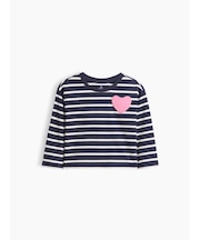 ハートポケット ストライプTシャツ (幼児・ベビー)