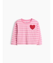 ハートポケット ストライプTシャツ (幼児・ベビー)