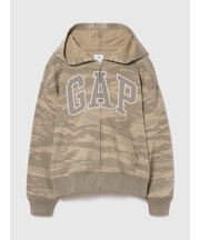 リラックスフィットフレンチテリー GAPロゴ ジップアップパーカー (キッズ)