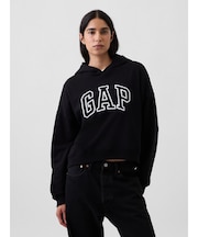リラックスフィット クロップド GAPロゴ フレンチテリーパーカー