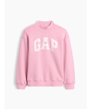 オーバーサイズ モックネック GAPロゴ スウェットシャツ (キッズ)