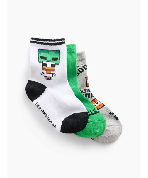 マインクラフト クルーソックス 3足セット(キッズ）