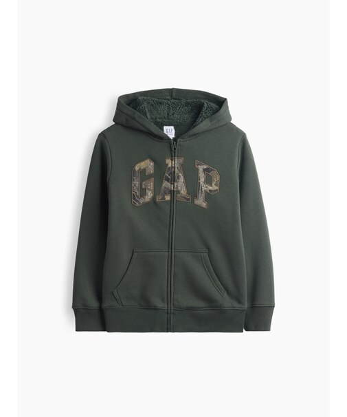 babyGap 裏ボア GAPロゴ ジップアップパーカー