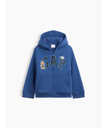 babyGap 裏ボア GAPロゴ ジップアップパーカー