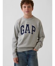 リラックスフィット GAPロゴ インターシャセーター (キッズ)