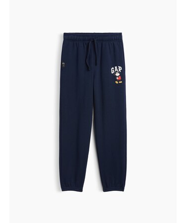 GapKids × ディズニー ミッキーマウス リラックスフィット GAPロゴ ジョガーパンツ