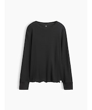 ワッフルニット クルーネックTシャツ (キッズ)
