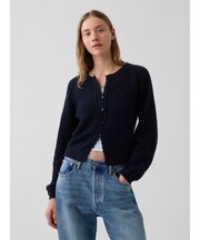 CashSoft カシミヤタッチ ミックスステッチ クロップド ニットカーディガン
