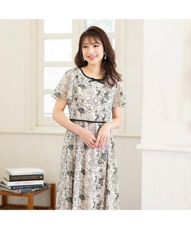 チュール刺繍ワンピース