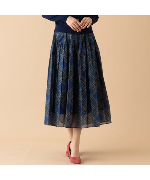 チェックプリーツスカート