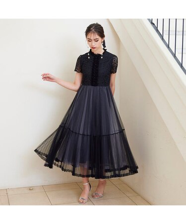 チュールプリーツワンピース