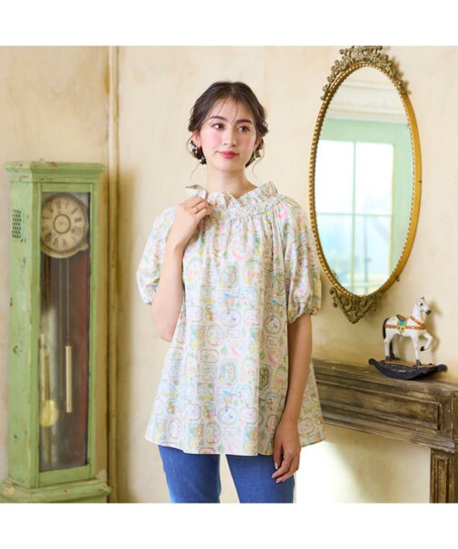 【22fabric】チェリッシュ/ ギャザーフリルブラウス