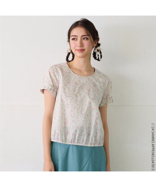 【サンリオキャラクター×リバティプリント】リボン袖ブラウス