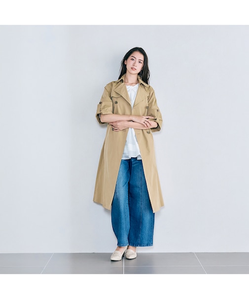 ロールアップスリーブトレンチコート