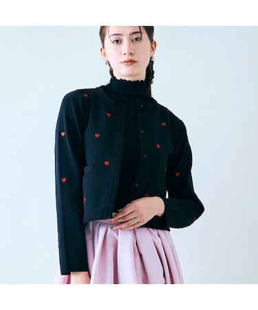 ハート刺繍カーディガン