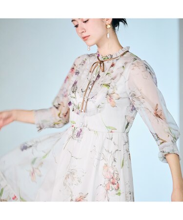 【大人百花掲載】ボタニカルプリントワンピース