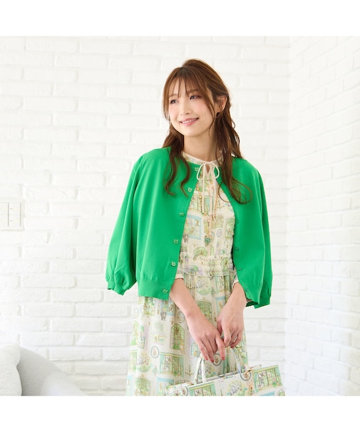 ネコボタンニットカーディガン