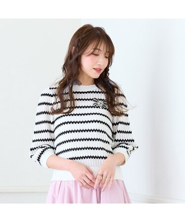 【2WAY】リボンニットプルオーバー