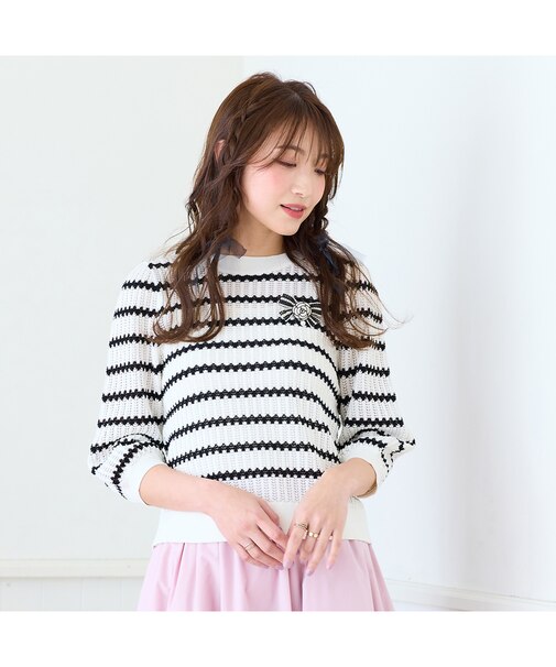 【2WAY】リボンニットプルオーバー