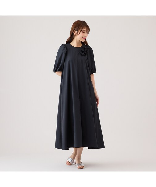 【接触冷感/UVカット/手洗い可】フレアワンピース