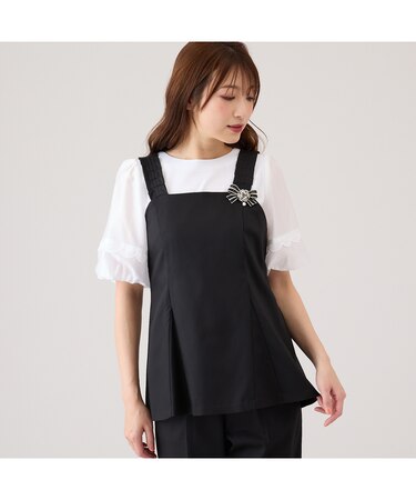 【手洗いOK/セットアップ対応】デニム風ビスチェ