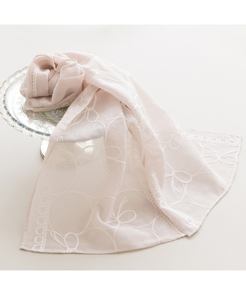 UVカットリボン刺繍ストール