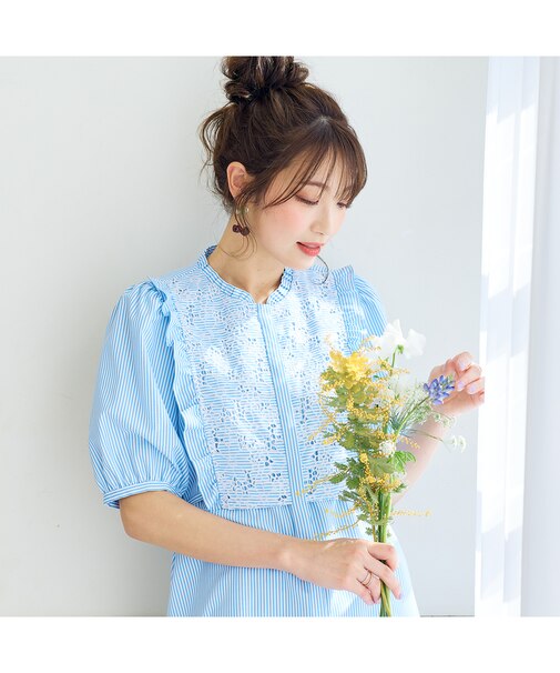 【人気のため追加】アイレット刺繍ブラウス