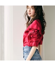 ビッグローズスリーブブラウス