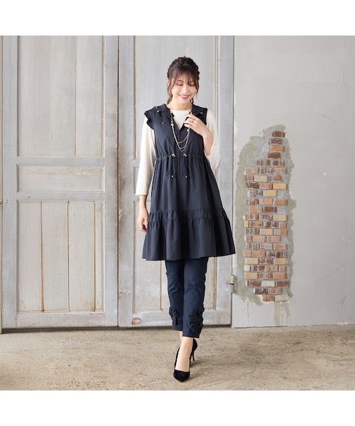 フラワー刺繍デニムGジャン｜ローズティアラの通販｜&mall（アンド