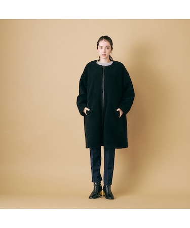 ボアロングコート