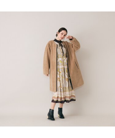 ボアロングコート