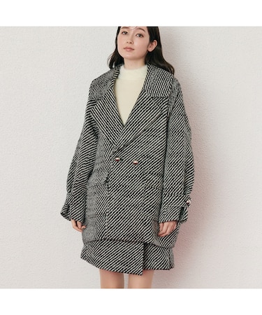 オーバーダブルコート/綾目