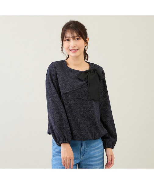 ビッグカラーリボンカットソー